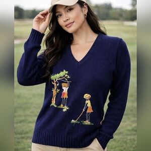 Vintage Golfcore Grandpa Core Golf Sweater Andreno Argenti Novelty XL